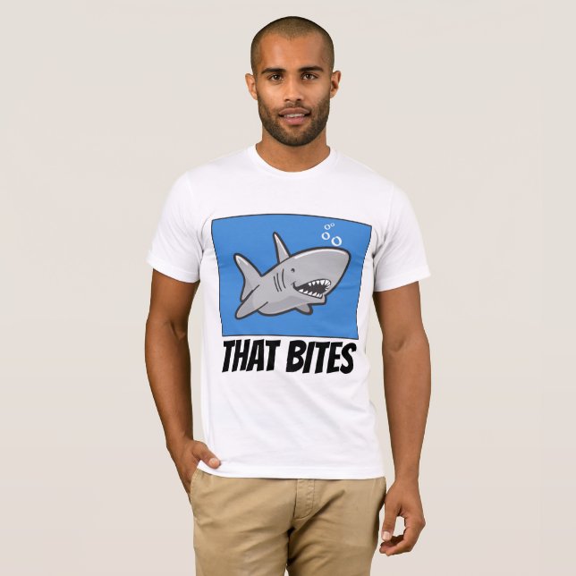 Lustigt SHARK T-shirts, BITOR T Shirt (Hel framsida)