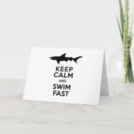 Lustigt Shark Warning - Behållans Lugn och Simma s Kort