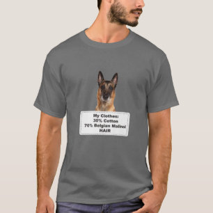 Lustigt Shedding Hund Belgium Malinoi T Shirt