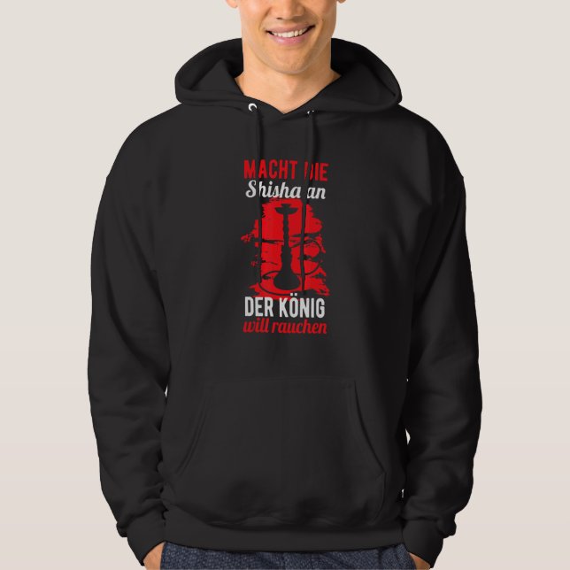 Lustigt Shisha säger - Shisha och Kung röker Hoodie (Framsida)