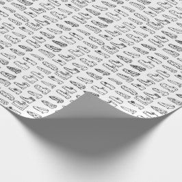 Lustigt Shoe Färg din egen Mönster Presentpapper