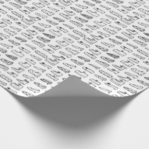 Lustigt Shoe Färg din egen Mönster Presentpapper
