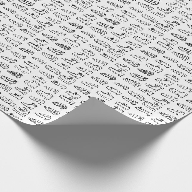 Lustigt Shoe Färg din egen Mönster Presentpapper (Hörn)