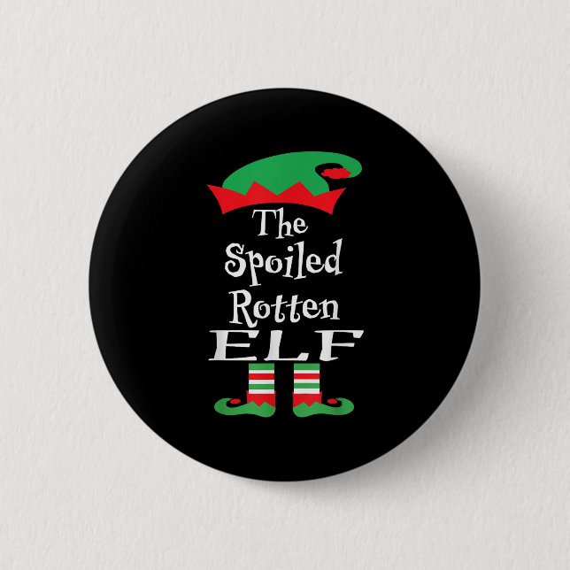 Lustigt Siled Rotten Elf Shirt-julmatchen Knapp (Framsida)