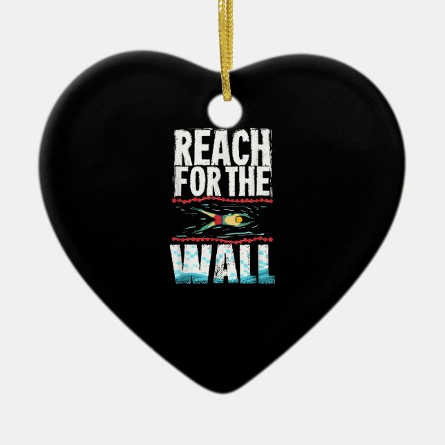 Lustigt simmande Idrottsman Julgransprydnad Keramik (Framsidan)