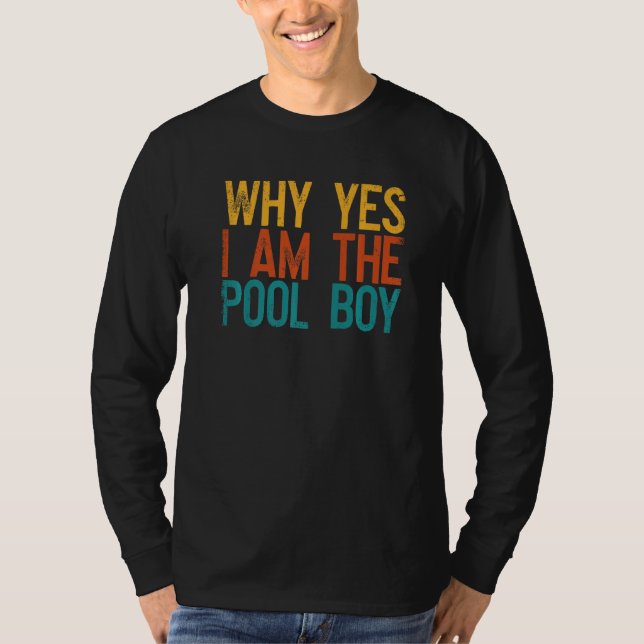Lustigt simmande Swimmer varför jag är Bassäng Boy T Shirt (Framsida)