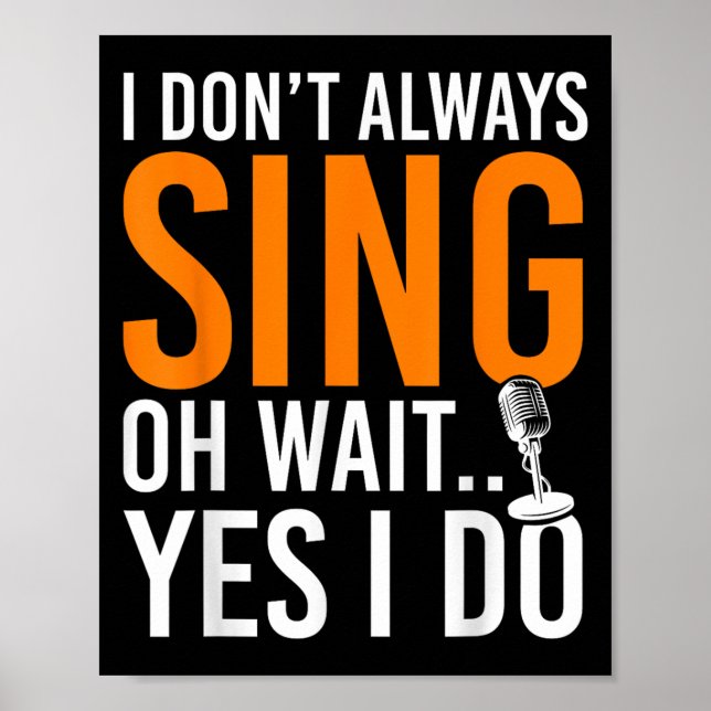 Lustigt Singer, jag Sjungor inte alltid. Poster (Framsidan)