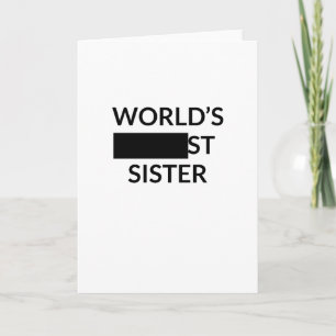 Lustigt sister Gift - World's Blank Sister Kort