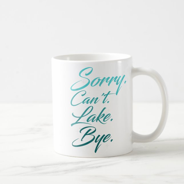 Lustigt Sjö Design, tyvärr. Det går inte. Sjö. Hej Kaffemugg (Höger)