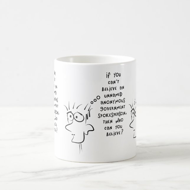 lustigt skämt utan namngiven anonym myndighetskäll kaffemugg (Center)