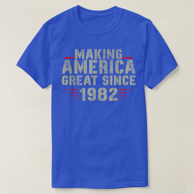 Lustigt Skapar America Underbar sedan 1982 Design, T Shirt (Design framsida)