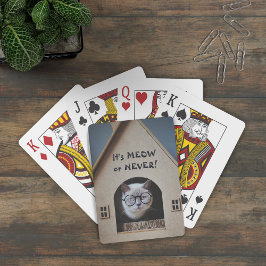 Lustigt skärande glasögon Det är Meow eller Aldrig Casinokort
