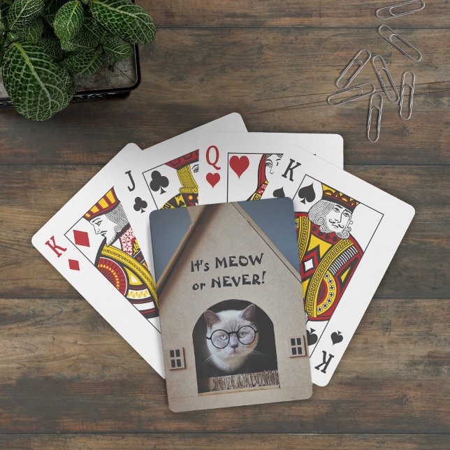 Lustigt skärande glasögon Det är Meow eller Aldrig Casinokort (Skapare uppladdad)