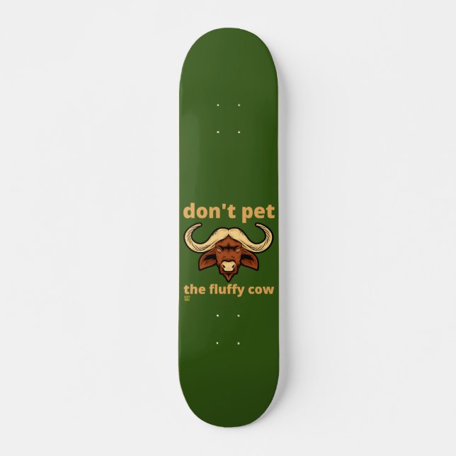 Lustigt skateboard "FLUFFY COW" (Framsida)