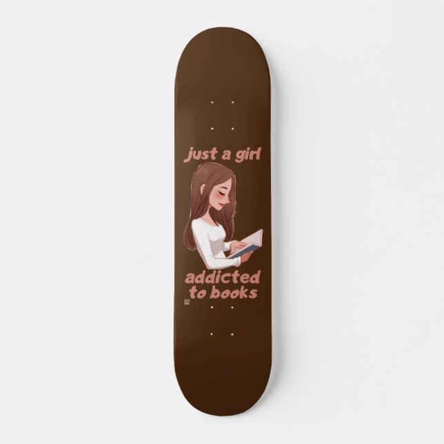 Lustigt skateboard "JUST A GIRL.." (Framsida)