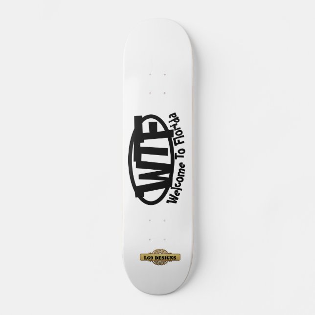 Lustigt skateboard "Välkommen till Florida" (Framsida)