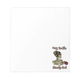 Lustigt Skeleton Drinking Jag är bokstavligt talat Anteckningsblock