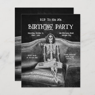 Lustigt Skeleton gotiic RIP till hans 20-talsbudge