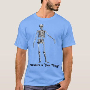 Lustigt Skeleton Oh Död, var är din tjallande Jesu T Shirt