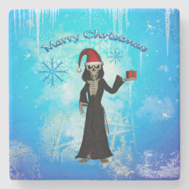 Lustigt skelett underlägg sten