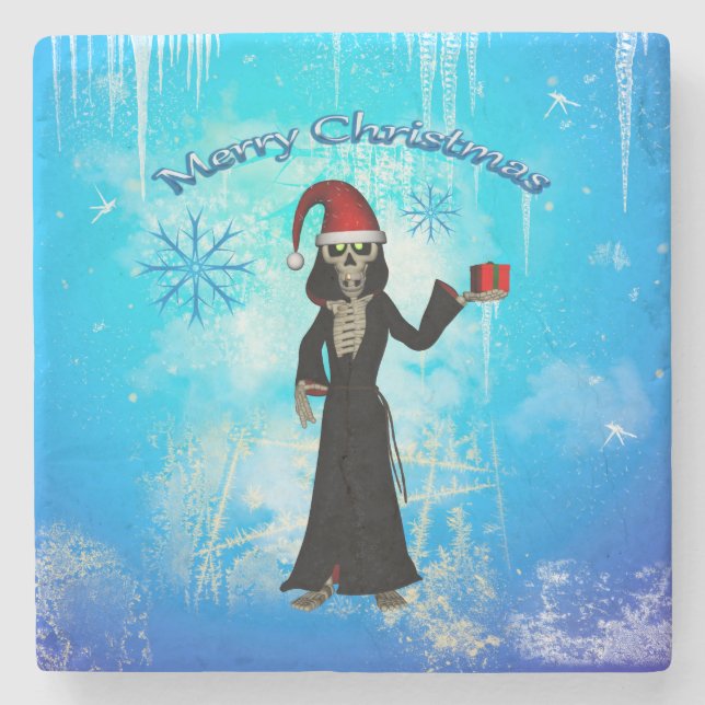 Lustigt skelett underlägg sten (Framsidan)