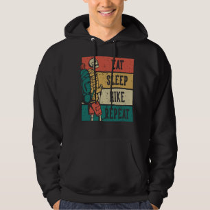 Lustigt skelettanfall, äta sömnstek upprepa hoodie