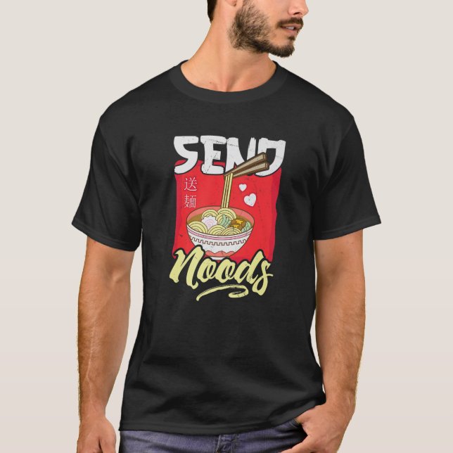 Lustigt Skicka Noods Ramen Tee japanska noodles Ph (Framsida)