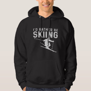Lustigt skidapparel-ID i stället för att hoppas öv Hoodie