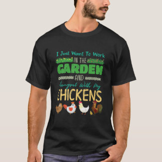 Lustigt  skirt Mina Chickens Gardener Gift T Shirt