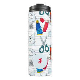 Lustigt skolmaterial innehåller tecken. Anpassning