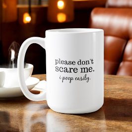 Lustigt Skräm mig inte enkel typografi Kaffemugg