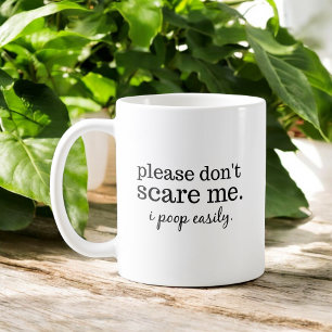 Lustigt Skräm mig inte typografi Kaffemugg