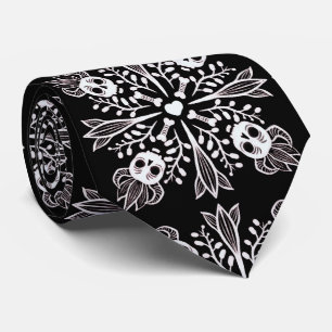 Lustigt skullsvart och vitt Halloween Slips