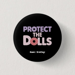 Lustigt skydd Dolls: Trans Women Solidarity Knapp