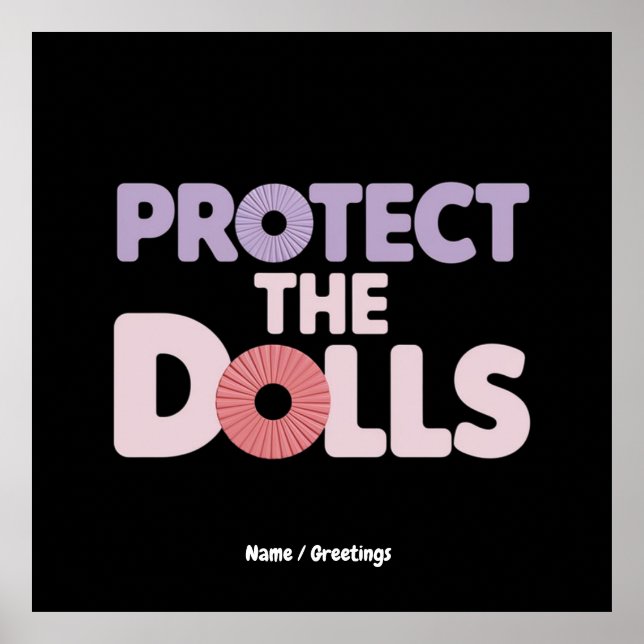 Lustigt skydd Dolls: Trans Women Solidarity Poster (Framsidan)