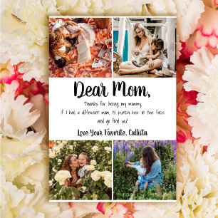 Lustigt Slå i Ansikte Joke Photo Mors dag Kort