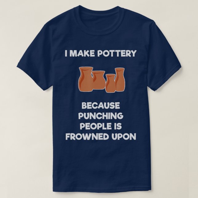 Lustigt Slå i pottery Gift T Shirt (Design framsida)
