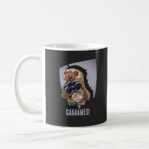 Lustigt Sloth Gaaames! Tecknad för Cute Video Game Kaffemugg