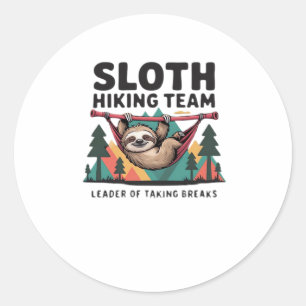 Lustigt Sloth Hiking - Den här lustiga högtalande Runt Klistermärke