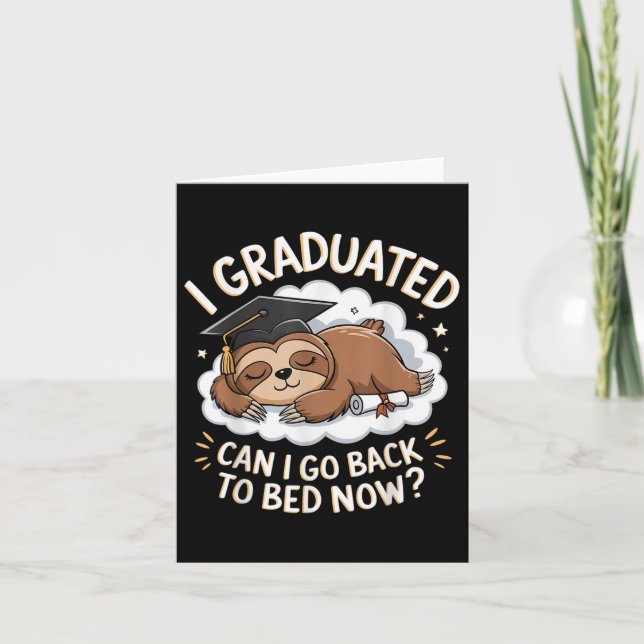 Lustigt Sloth Studenten Shirt - jag har studerat k Kort (Framsida)