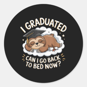 Lustigt Sloth Studenten Shirt - jag har studerat k Runt Klistermärke