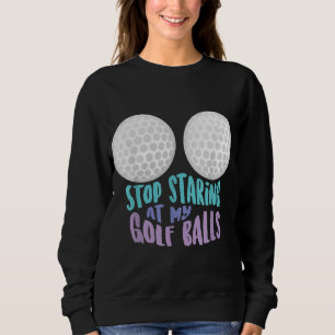 Lustigt sluta stirra på min Golf Bollar Cute Golfi T Shirt