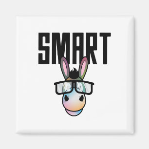 Lustigt Smart Donkey Älskare Gift för Magnet