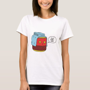 Lustigt smart högtalare T-Shirt Spela lite Jazz