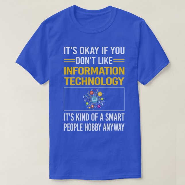 Lustigt Smart People Information Technology T Shirt (Design framsida)
