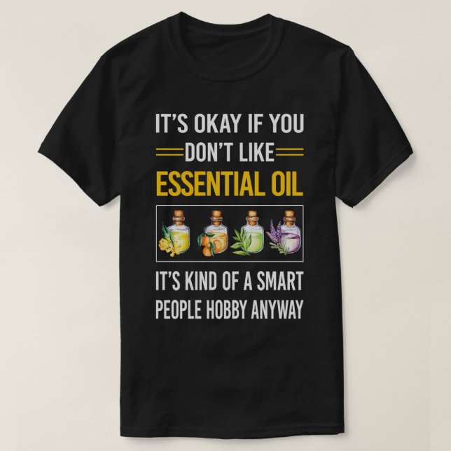 Lustigt Smart People Oil T Shirt (Design framsida)
