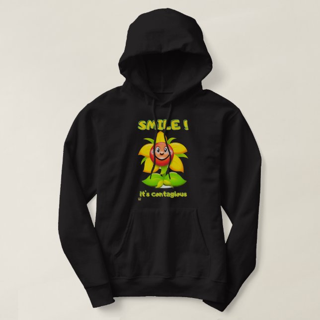 Lustigt "SMILE" Hoodie (Design framsida)