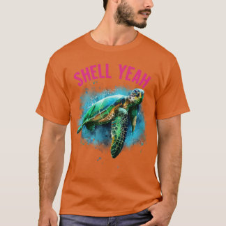 Lustigt Snäcka Ja Vacation Beach Sea Turtle T Shirt