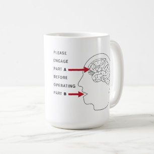 Lustigt Snarky-Använda din hjärna Kaffemugg