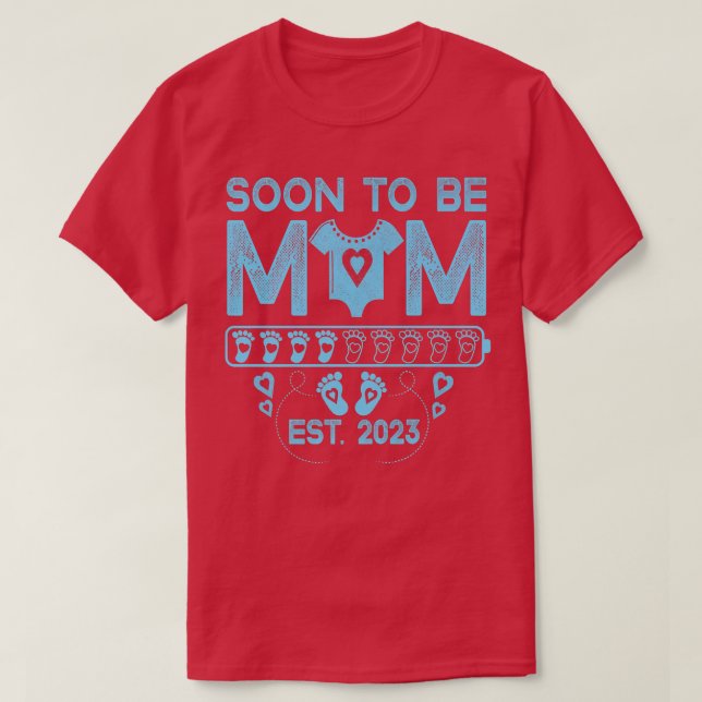 Lustigt snart att vara Mamma-meddelande om Gravide T Shirt (Design framsida)